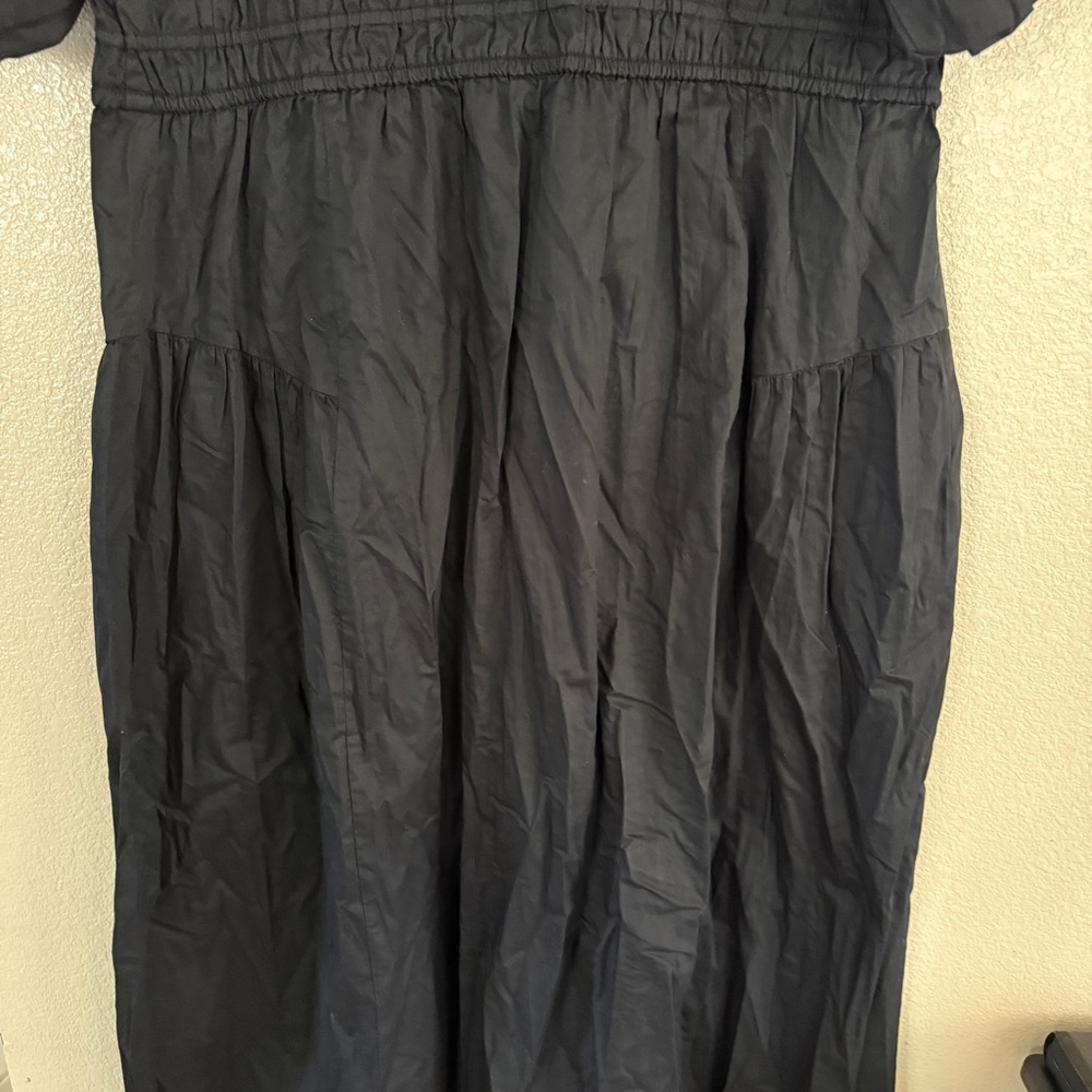 Old‎ Navy Waist Defined Puff Sleeve Midi Dress Black New Sz XL - Picture 11 of 11